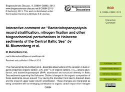Interactive comment on &ldquo;Bacteriohopanepolyols record stratification