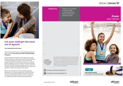 Power your senses Let your child get the most out of speech