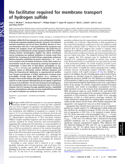 No facilitator required for membrane transport of hydrogen