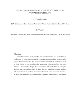 QUANTUM MECHANICAL WAVE FUNCTIONS IN 3D VISUALIZED