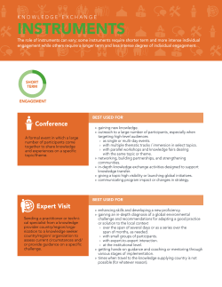 Knowledge Exchange Instruments