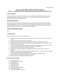 Introduction to Computer Applications and Concepts