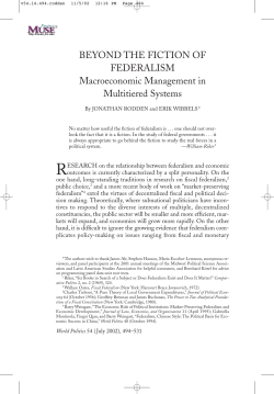 Beyond the Fiction of Federalism: Macroeconomic