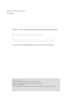 Entrepreneurial Motivation in change