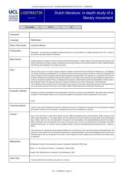 Dutch literature: in-depth study of a literary movement