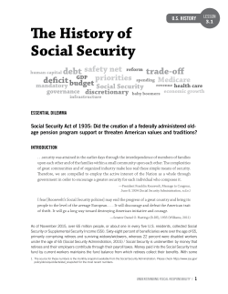 The History of Social Security