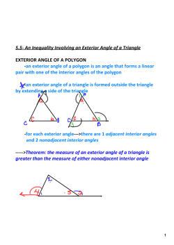 5.5‐ An Inequality Involving an Exterior Angle of a Triangle