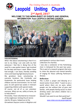 2nd April, 2017 - Leopold Uniting Church