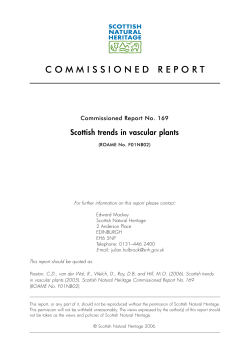 Scottish trends in vascular plants