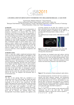 A FSI SIMULATION OF URINE FLOW IN NONOBSTRUCTIVE