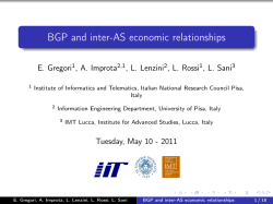 BGP and inter-AS economic relationships