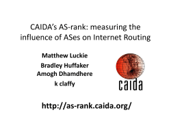 CAIDA`s AS-rank: measuring the influence of ASes on Internet