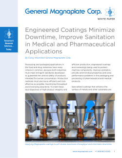 Engineered Coatings Minimize Downtime, Improve Sanitation in