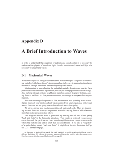 A Brief Introduction to Waves