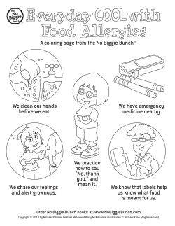 A Food Allergy Coloring Page