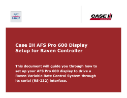 Raven Pro 600 Setup - Advanced Farming Systems