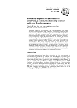 Instructors` experiences of web based synchronous communication