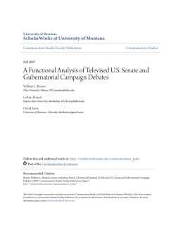 A Functional Analysis of Televised U.S. Senate and Gubernatorial