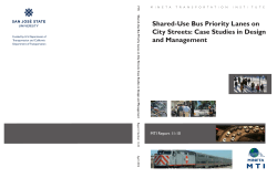 Shared-use bus priority lanes on city streets: Case studies in design