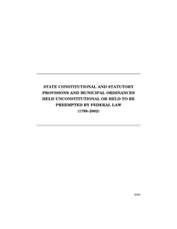 STATE CONSTITUTIONAL AND STATUTORY PROVISIONS AND