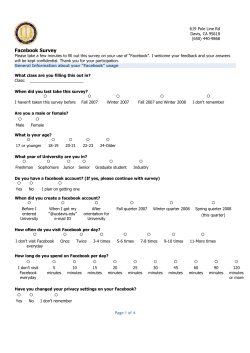 Facebook Survey