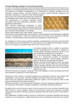 Printers Blankets example to the printing industry As used in the