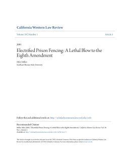 Electrified Prison Fencing: A Lethal Blow to the Eighth Amendment