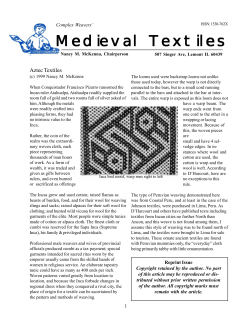 Aztec Textiles - Medieval Textiles