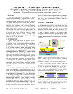 LOW FRICTION LIQUID BEARING MEMS MICROMOTOR