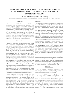 instantaneous plif measurement of species mole-fraction in a