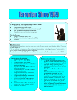 Revision Guide A New World - Significance of Terrorism