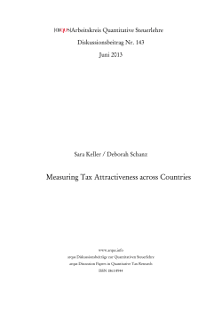 Measuring Tax Attractiveness across Countries
