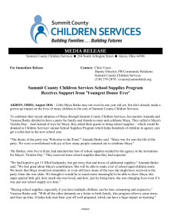 media release - Summit County Children Services