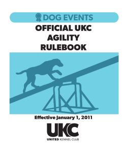 OFFICIAL UKC AGILITY RULEBOOK