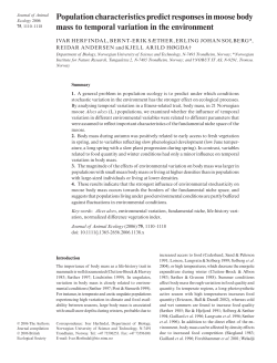 Population characteristics predict responses in moose body