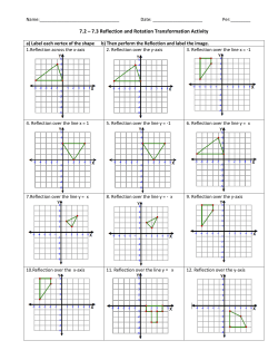 7.2 – 7.3 Reflection and Rotation Transformation