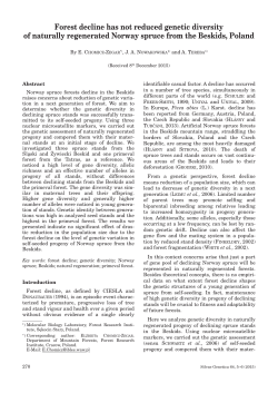 Forest decline has not reduced genetic diversity of naturally