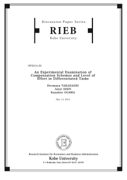 An Experimental Examination of Compensation Schemes and Level