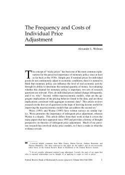 The Frequency and Costs of Individual Price Adjustment