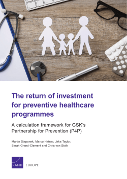 The return of investment for preventive healthcare programmes: A
