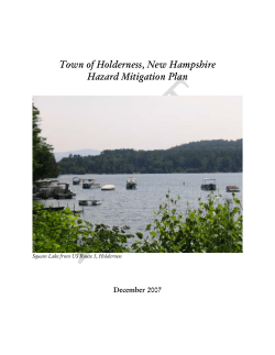 Town of Holderness, New Hampshire Hazard Mitigation Plan