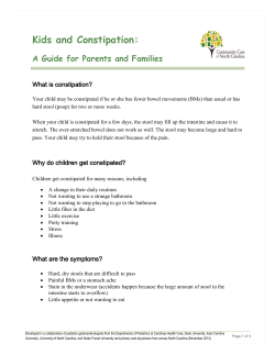 Kids and Constipation Guide for Parents and Families
