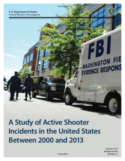 A Study of Active Shooter Incidents in the United States Between