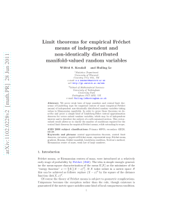 Limit theorems for empirical Fre19 echet means of independent and