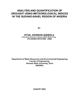 analysis and quantification of drought using meteorological indices