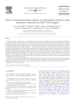 Effects of seasonal hydrologic patterns in south Florida wetlands on