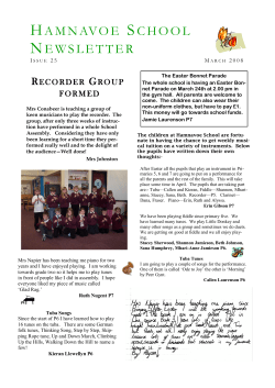 hamnavoe school newsletter
