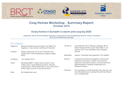 Cosy Homes Workshop &ndash; Summary Report