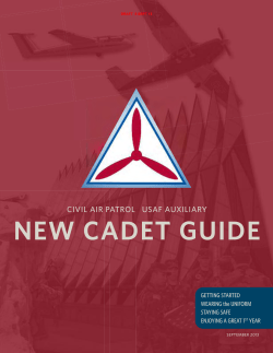 new cadet guide