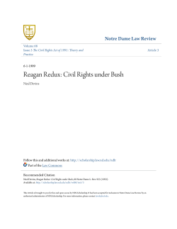 Reagan Redux: Civil Rights under Bush